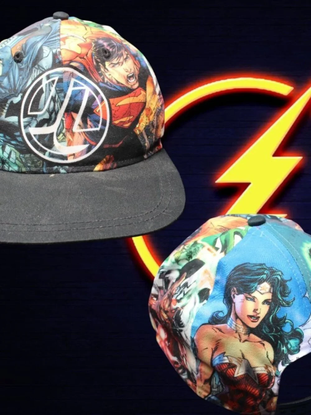 Justice League Batman Superman Flash Wonder Women Snapback Cap YOUTH Size